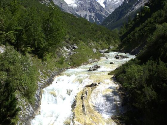 Die Aussicht vom Karwendelsteg