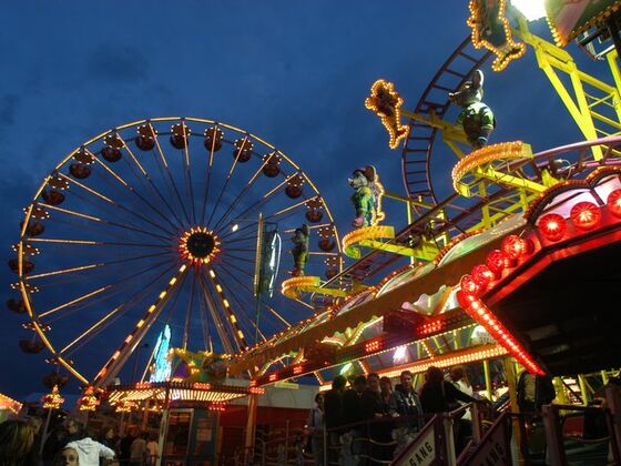 Riesenrad am Wasserburger Frühlingsfest.