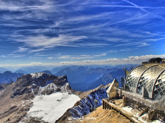 Berggipfel Zugspitze in Bayern