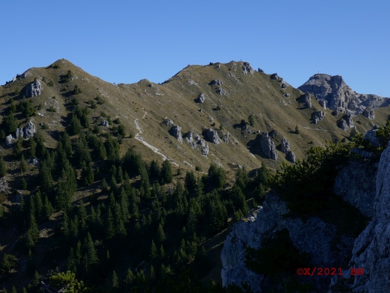 Blick vom Signalkopf zum Seinskopf (links) und Schöttelkarspitze rechts hinten
