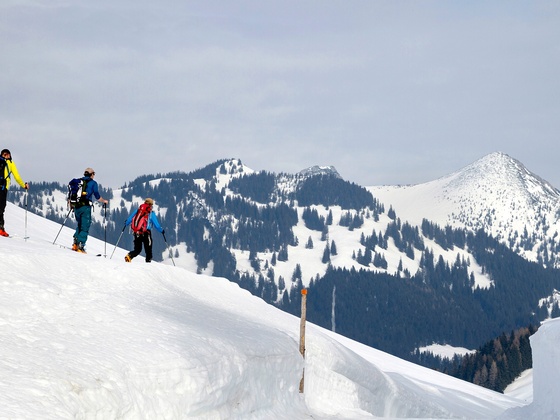 Da soll´s hinaufgehen: der Geigelstein von der Karspitze aus gesehen.