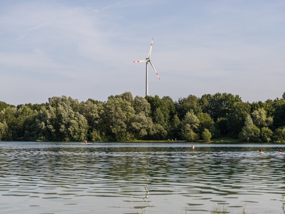 Mammendorfer See mit Windrad