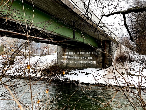 Graffiti am Anton Webern Weg