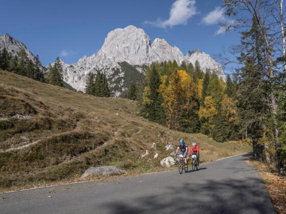 Rennrad-Fahrer oberhalb des Mittergbergs