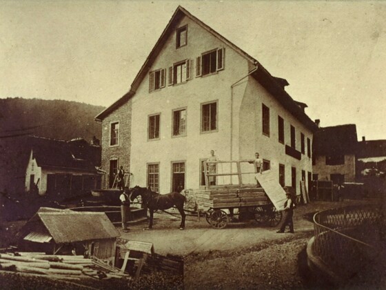 Alte Aufnahme der Firma Dressel&amp;Pauli. Heute steht hier das Gemeindeamt Nüziders.