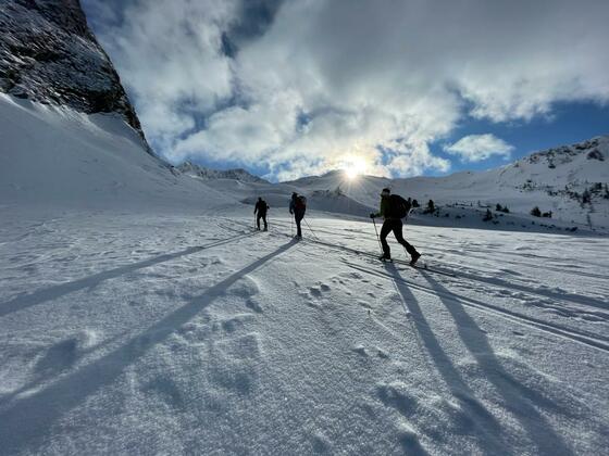 Aufstieg Skitour Mureck Hüttschlag Nationalparkgebiet