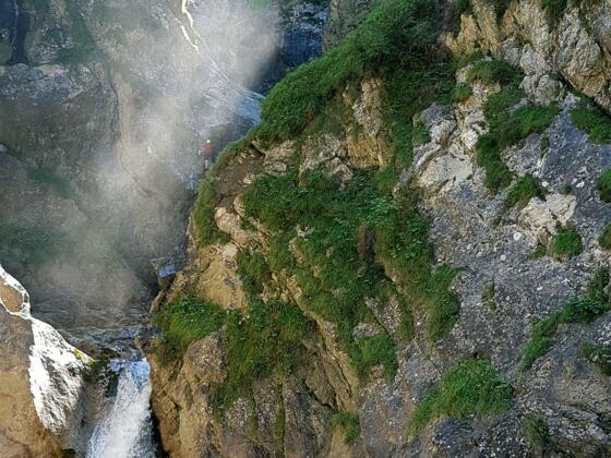 Wasserfall beim Einstieg vom Klettersteig