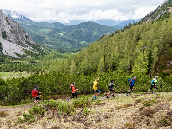 Trail Running Richtung Sulzenhals