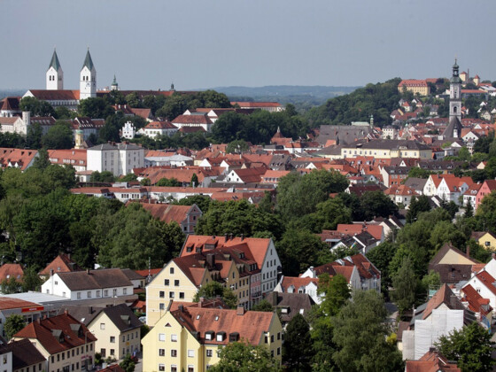 Silhouette Freising mit Freisinger Berg