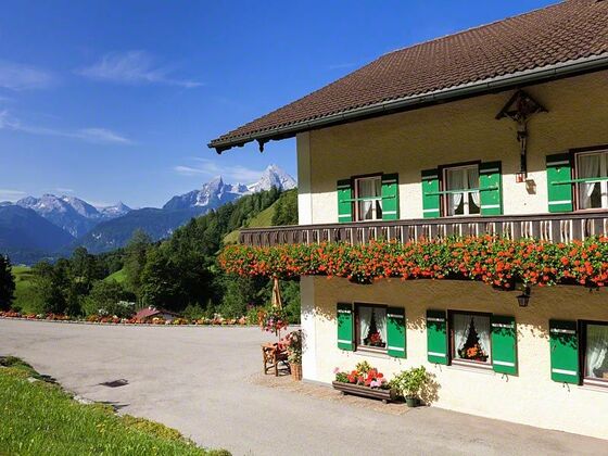 Haus mit Blick zum Watzmann