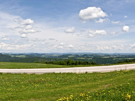 Panoramablick Paschinger Hügel