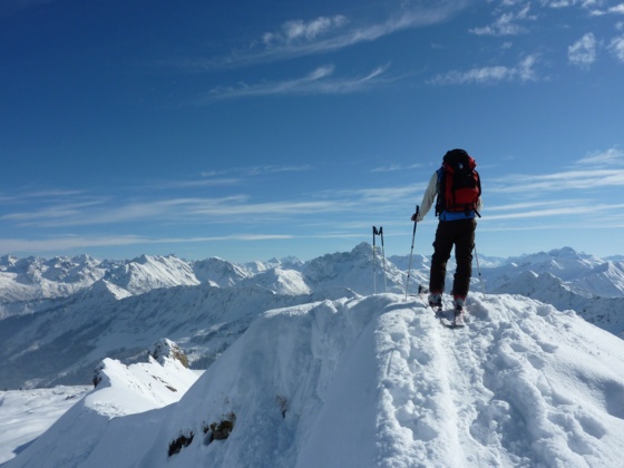 Am Gipfel des Hehlekopf im Winter
