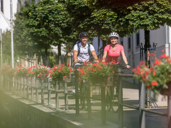 Radfahren durch Weiler Simmerberg
