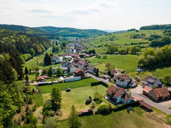 Blick auf Eschau OT Wildensee