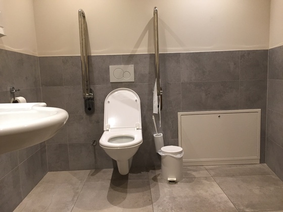 Behinderten-WC im Alpengasthof, Eng