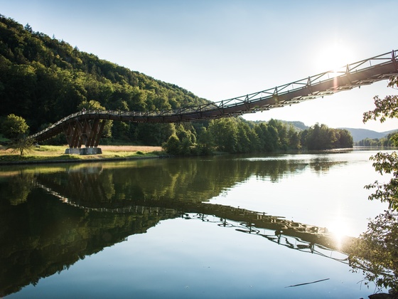 Die Holzbrücke Tatzlwurm bei Essing