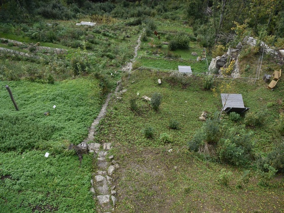 Blick von der Aussichtsplattform auf die Jahresstiege