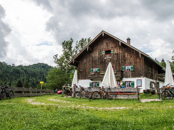 Beliebt bei Mountainbikern: Die Höllenbachalm bei Bad Reichenhall