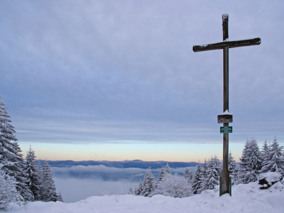 Pröllergipfel mit Aussicht zum Großen Arber