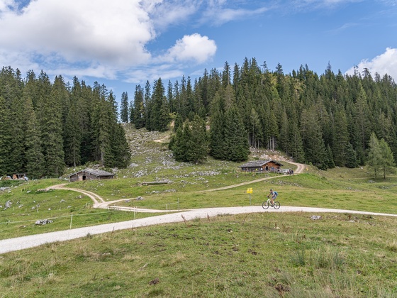 Mountainbiker auf der Moosenalm