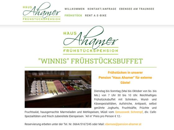 Beschreibung des Frühstücksservice auf homepage