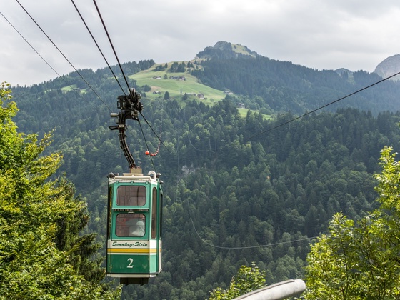 Gondel der Seilbahn Sonntag-Stein