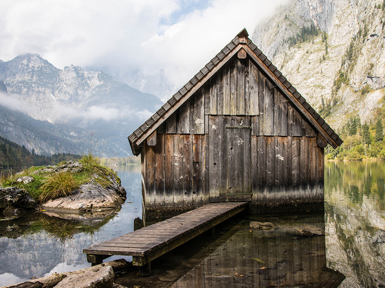 Die Bootshütte am Nordufer des Obersees