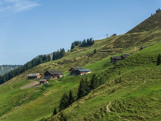 Blick zurück zur Oberpartnomalpe