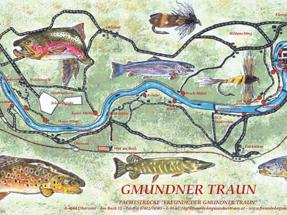 Revierkarte Fischen Traun
