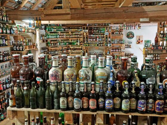 Bierflaschenmuseum im Bierhotel Ranklleiten