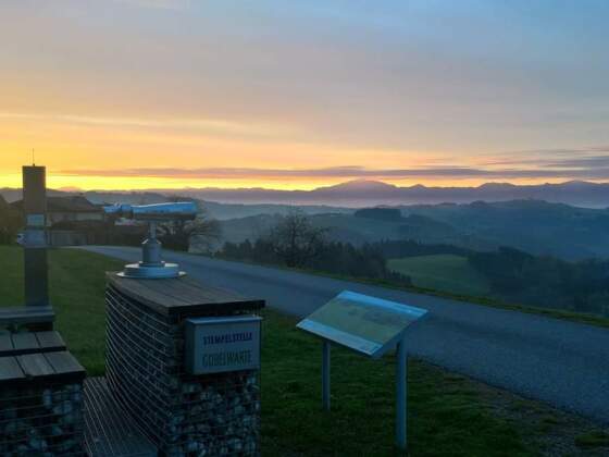 Sonnenaufgang am Rastplatz Gobel