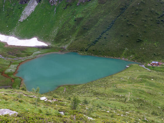 Der Berger See und die Bergerseehütte (2181 m).