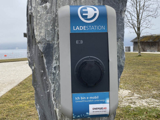 E-Auto Ladestation, Klimtplatz, Unterach am Attersee