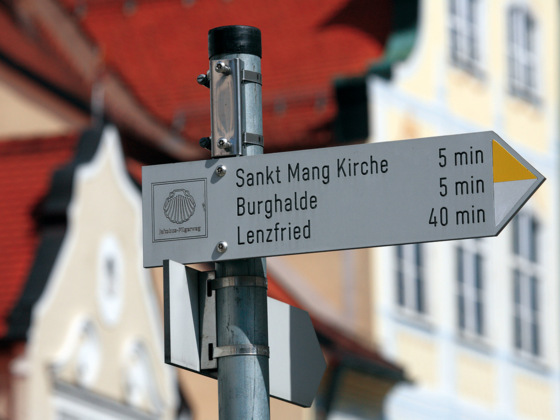 Wegzeichen in Kempten