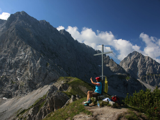 Blick vom Steinkarkopf zu Wörnersattel und Wörner