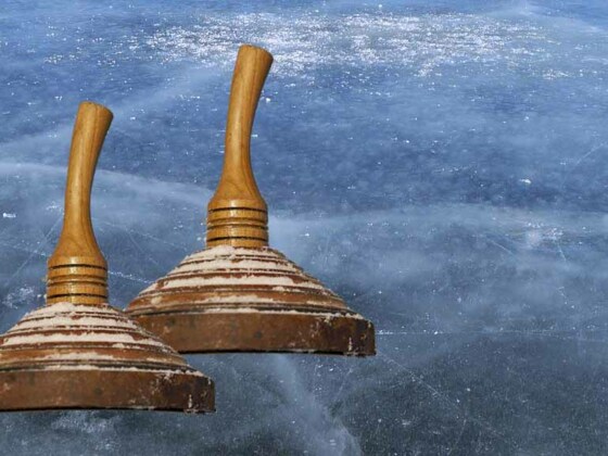 Eisstockschießen im Winter