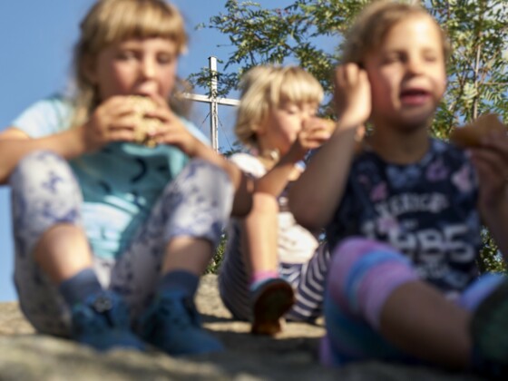 Mit Kinder am Silberberg