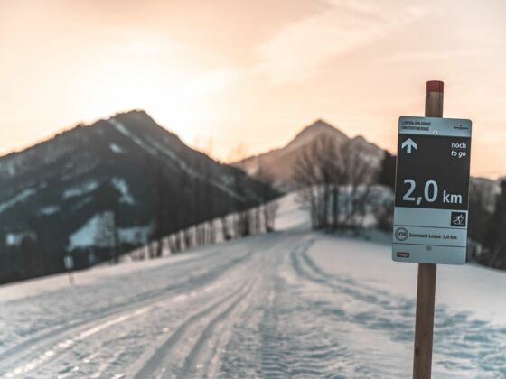 Langlaufen Hinterthiersee Loipe Winter