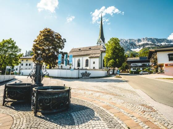 Scheffau_Ortsansicht_Wilder Kaiser