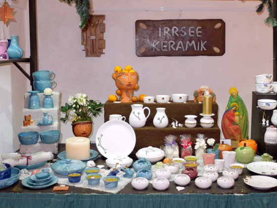 Stand bei Adventmarkt