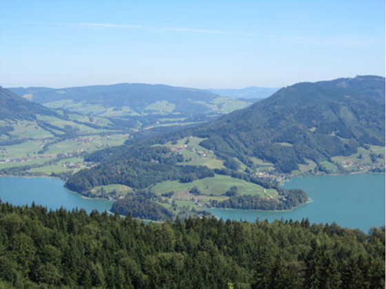 Aussicht auf den Mondsee und Wolfgangsee
