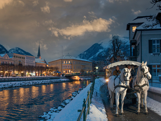 Pferdekutschenfahrt durch Bad Ischl im Winter