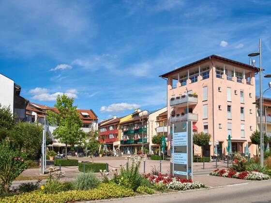 Blick auf die Fußgängerzone Bad Gögging