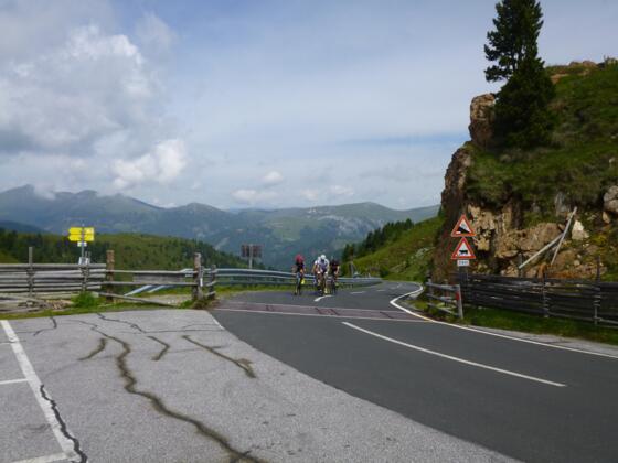 Radfahrer auf der Nockalmstraße