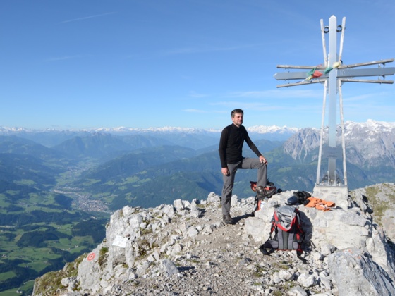 Blick vom Hochthron übers Salzachtal auf Tauern und Hochkönig