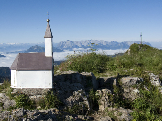 Der Hochgern hat zwei Gipfel.