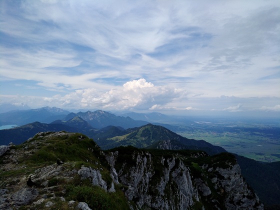 Ausblick von der Benediktenwand Richtung Westen