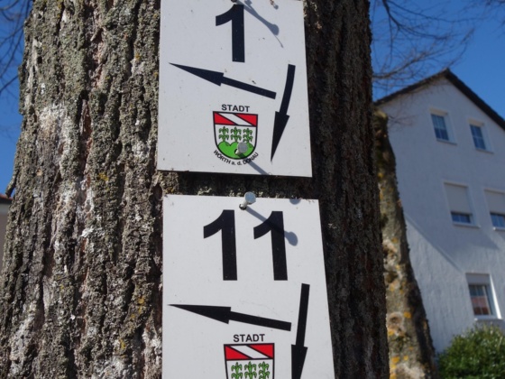 wir folgen der Markierung "1"