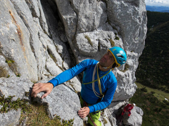 Auch leichtes Klettergelände wie an den Ruchenköpfen fordert alpinen Orientierungssinn - wie hier kurz vor dem Weiberschreck.