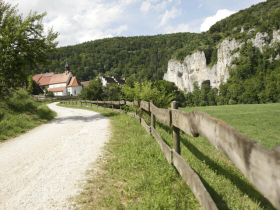 Donau Radweg bei Beuron